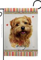 Tan Norfolk Terrier Happiness Garden Flag