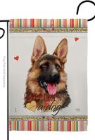 German Shepherd Happiness Garden Flag