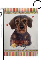 Miniature Dachshund Happiness Garden Flag