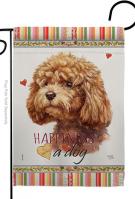 Poodle Happiness Garden Flag