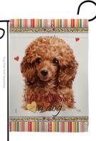Miniature Poodle Happiness Garden Flag