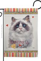 Blue Bicolor Ragdoll Happiness Garden Flag