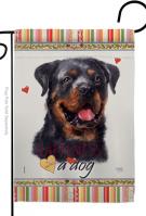 Rottweiler Happiness Garden Flag