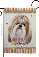 Shih Tzu Happiness Garden Flag