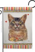 Somali Cat Happiness Garden Flag