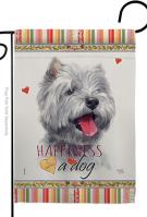 Westie Happiness Garden Flag