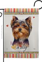 Torkshire Terrier Happiness Garden Flag