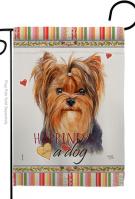 Yorkie Happiness Garden Flag