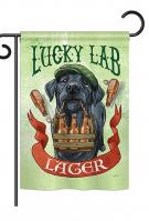 Lucky Lab Lager Garden Flag