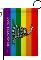 Gadsden Rainbow Garden Flag