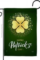 Gold Shamrock Garden Flag