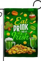 Eat Drink Be Irish Garden Flag