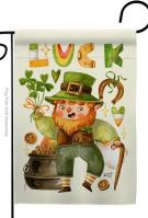 Leprechaun Luck Garden Flag