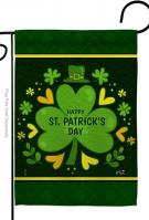 St. Pat\'s Clover Garden Flag