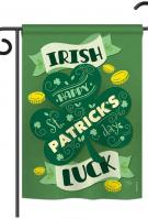 Golden Irish Luck Garden Flag