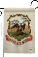 Coat Of Arms Of Illinois Garden Flag