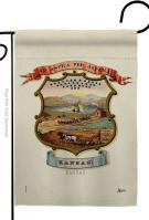 Coat Of Arms Of Kansas Garden Flag