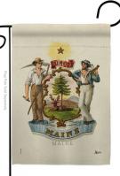 Coat Of Arms Of Maine Garden Flag
