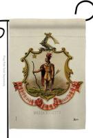 Coat Of Arms Of Massachusetts Garden Flag