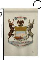 Coat Of Arms Of Michigan Garden Flag