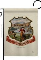 Coat Of Arms Of Nebraska Garden Flag