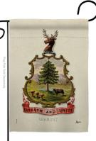 Coat Of Arms Of Vermont Garden Flag
