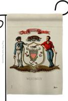 Coat Of Arms Of Wisconsin Garden Flag