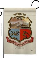 Coat Of Arms Of Wyoming Garden Flag