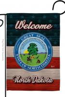 Welcome North Dakota Garden Flag