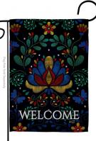 Welcome Embroider Garden Flag