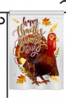 Happy Thanksgiving Turkey Garden Flag