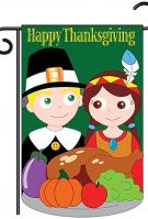 Thanksgiving Applique Garden Flag