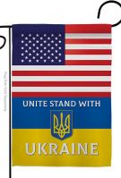 US Stand With Ukraine Garden Flag