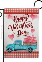 Valentines Truck Garden Flag