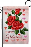 Valentines Rose Garden Flag