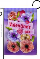 Valentines Floral Garden Flag