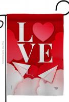 Paper Love Plane Garden Flag