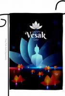 Happy Vesak Day Garden Flag