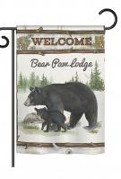 Bear Paw Lodge Garden Flag