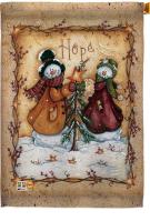 Christmas Hope Snowman House Flag