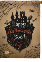 Happy Halloween Boo House Flag