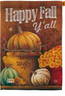 Happy Fall Y\'ll Pumpkins House Flag