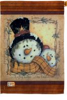 Enjoy Life Snowmen House Flag