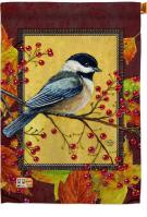 Autumn Chickadee House Flag