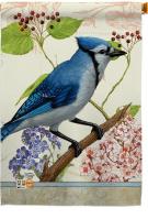 Blue Jay Floral House Flag