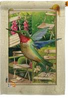 Hummingbird Garden House Flag