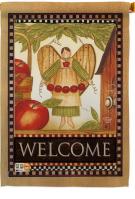 Welcome Garden Angel House Flag