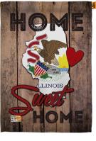 State Illinois Home Sweet House Flag