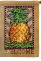 Welcome Elegant Pineapple House Flag