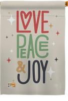 Love Peace & Joy House Flag